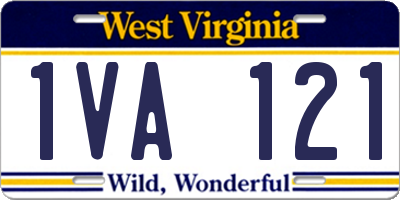 WV license plate 1VA121