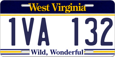 WV license plate 1VA132