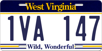 WV license plate 1VA147