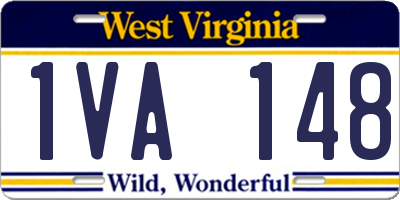 WV license plate 1VA148
