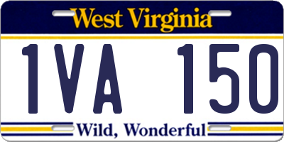 WV license plate 1VA150
