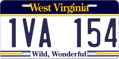 WV license plate 1VA154