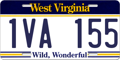 WV license plate 1VA155