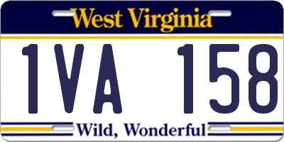 WV license plate 1VA158