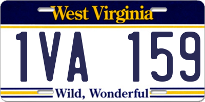 WV license plate 1VA159