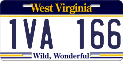 WV license plate 1VA166