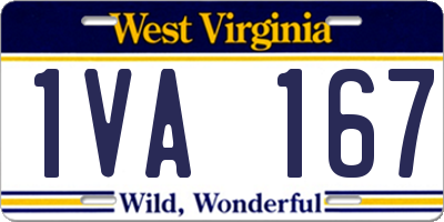 WV license plate 1VA167
