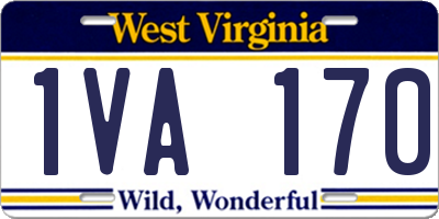 WV license plate 1VA170