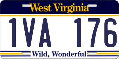 WV license plate 1VA176