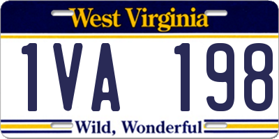 WV license plate 1VA198