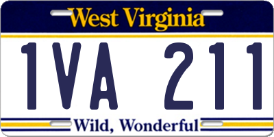 WV license plate 1VA211
