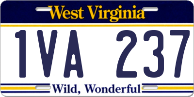 WV license plate 1VA237