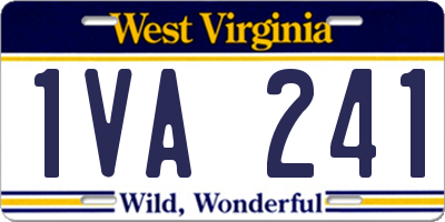 WV license plate 1VA241