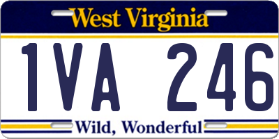 WV license plate 1VA246