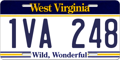 WV license plate 1VA248