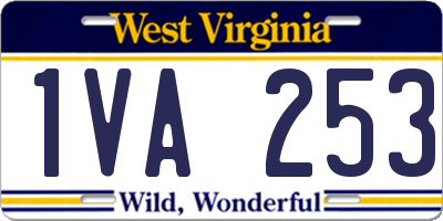 WV license plate 1VA253