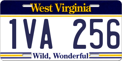 WV license plate 1VA256