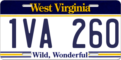 WV license plate 1VA260