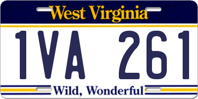 WV license plate 1VA261
