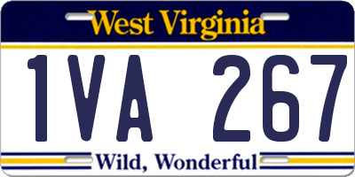 WV license plate 1VA267