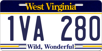 WV license plate 1VA280