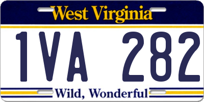 WV license plate 1VA282