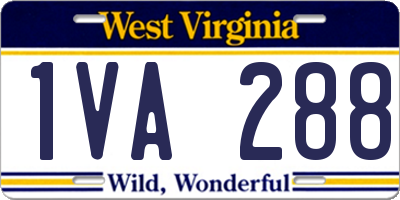 WV license plate 1VA288