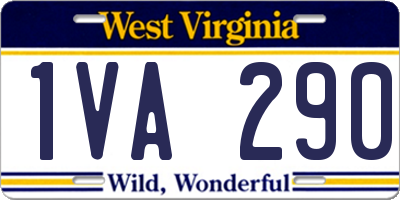 WV license plate 1VA290