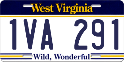 WV license plate 1VA291