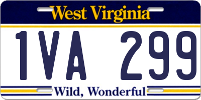 WV license plate 1VA299