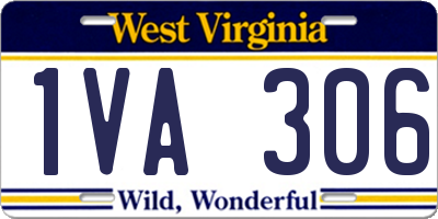 WV license plate 1VA306