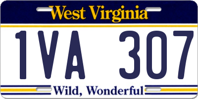 WV license plate 1VA307