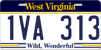 WV license plate 1VA313