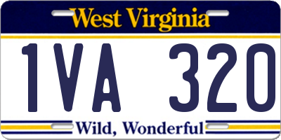 WV license plate 1VA320
