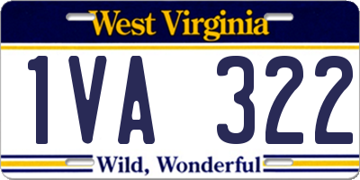 WV license plate 1VA322