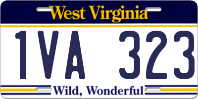 WV license plate 1VA323