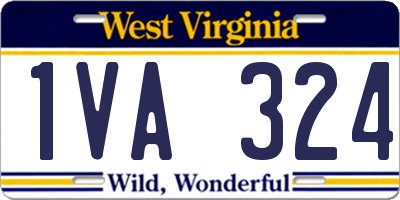 WV license plate 1VA324