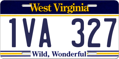 WV license plate 1VA327