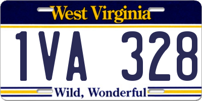 WV license plate 1VA328