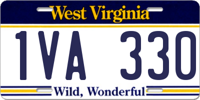 WV license plate 1VA330