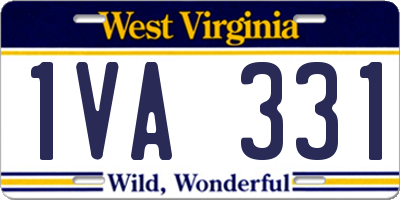 WV license plate 1VA331