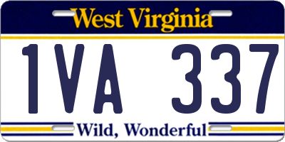WV license plate 1VA337