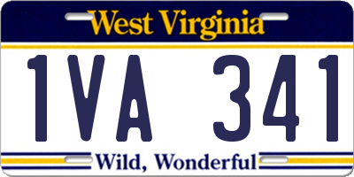 WV license plate 1VA341