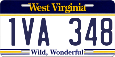 WV license plate 1VA348