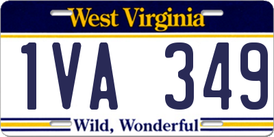 WV license plate 1VA349