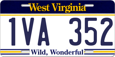 WV license plate 1VA352