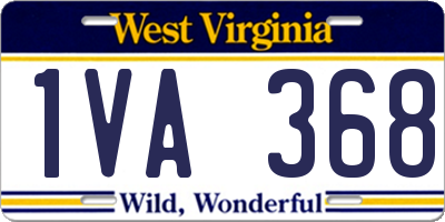 WV license plate 1VA368