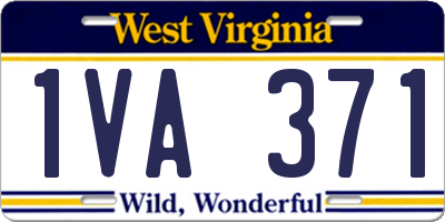 WV license plate 1VA371
