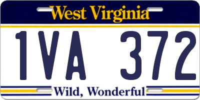 WV license plate 1VA372