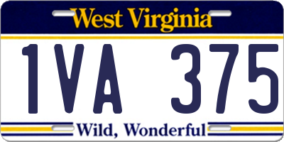 WV license plate 1VA375